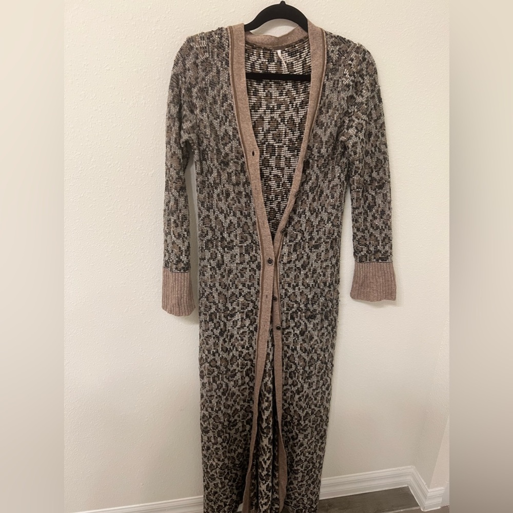 Free People leopard duster